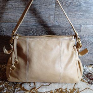 Alfani Leather Beige Shoulder Bag